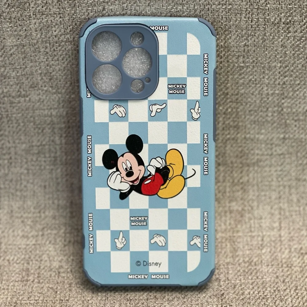 Mickey Mouse Leather Embossed Case in Blue Color